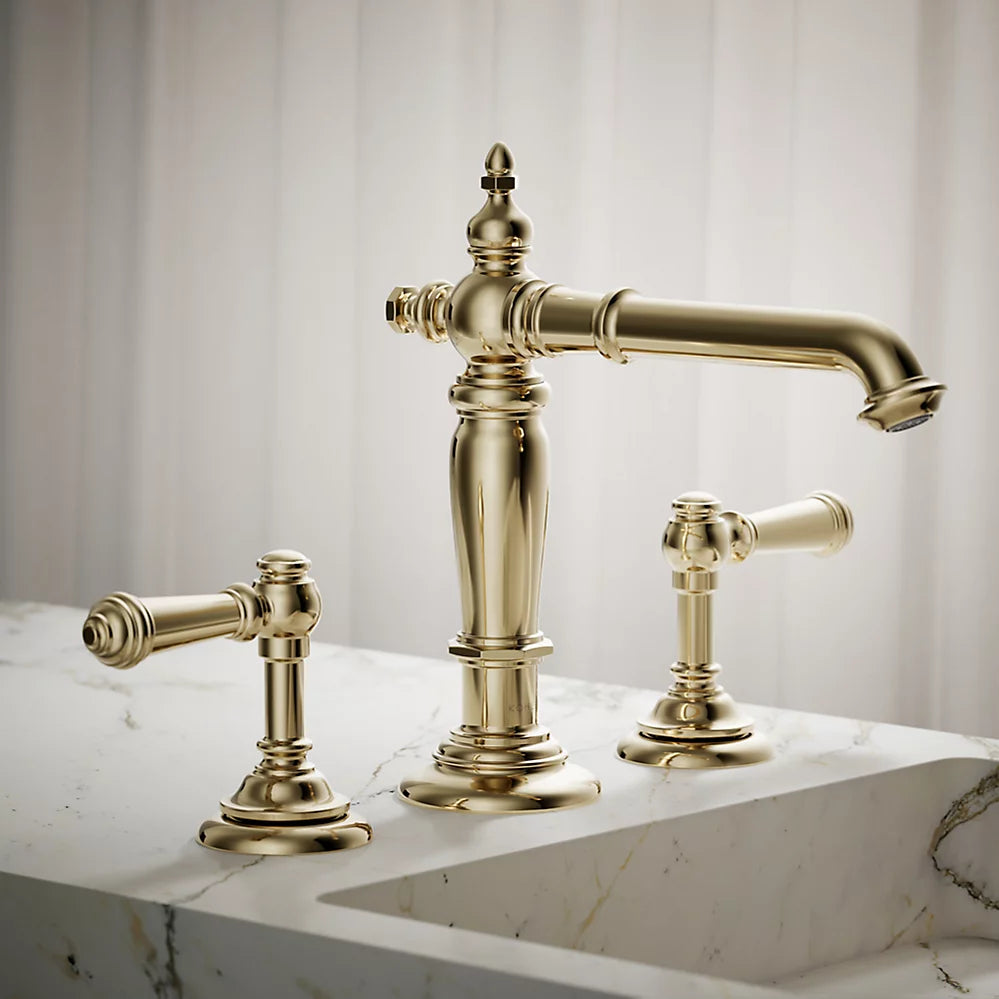 Kohler Artifacts Bathroom sink faucet spout with Column design, 1.2 gpm K-72760-AF - Plumbing Market