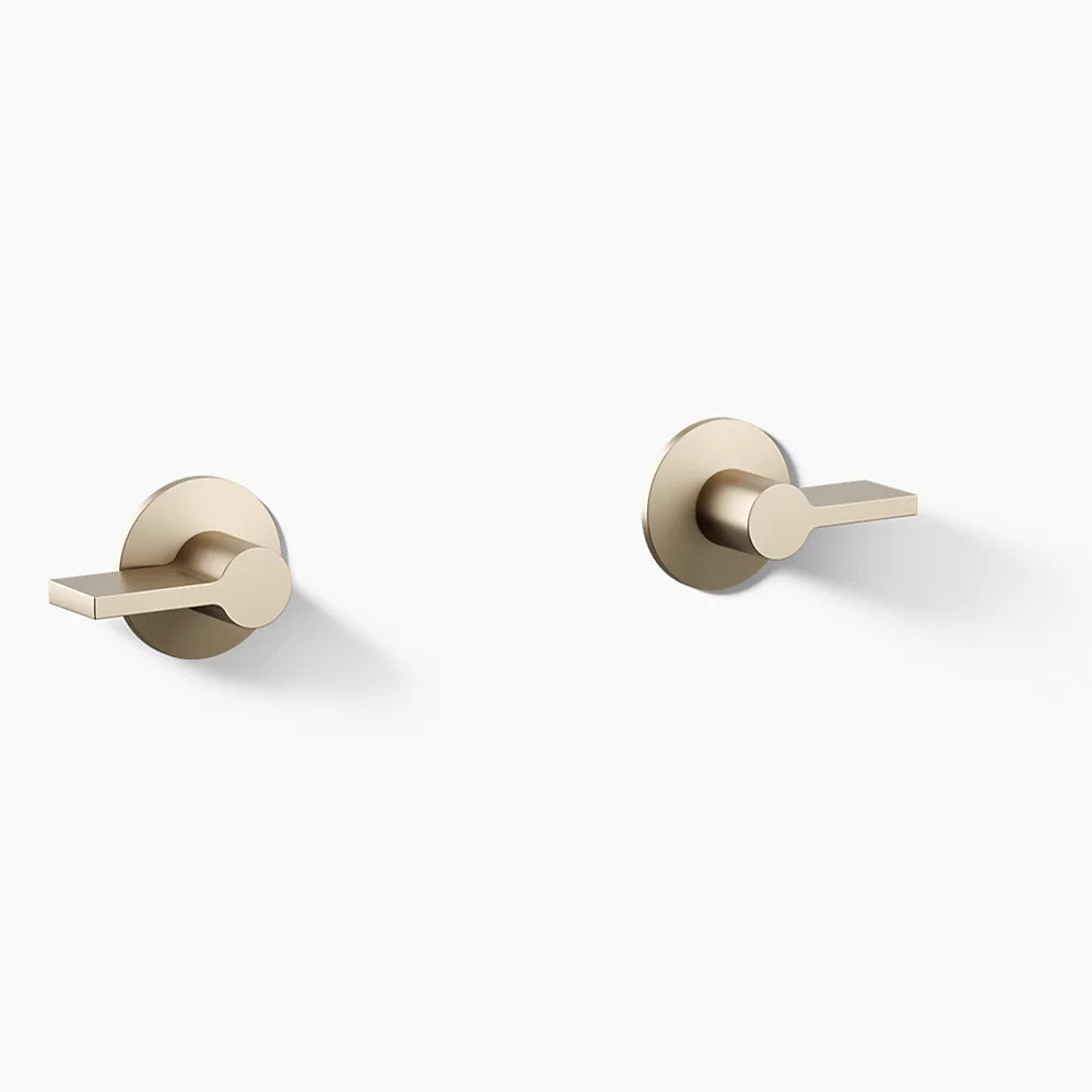 Kohler Components Wall-mount bathroom sink faucet Lever handle trim K-T77981-4-BV - Plumbing Market