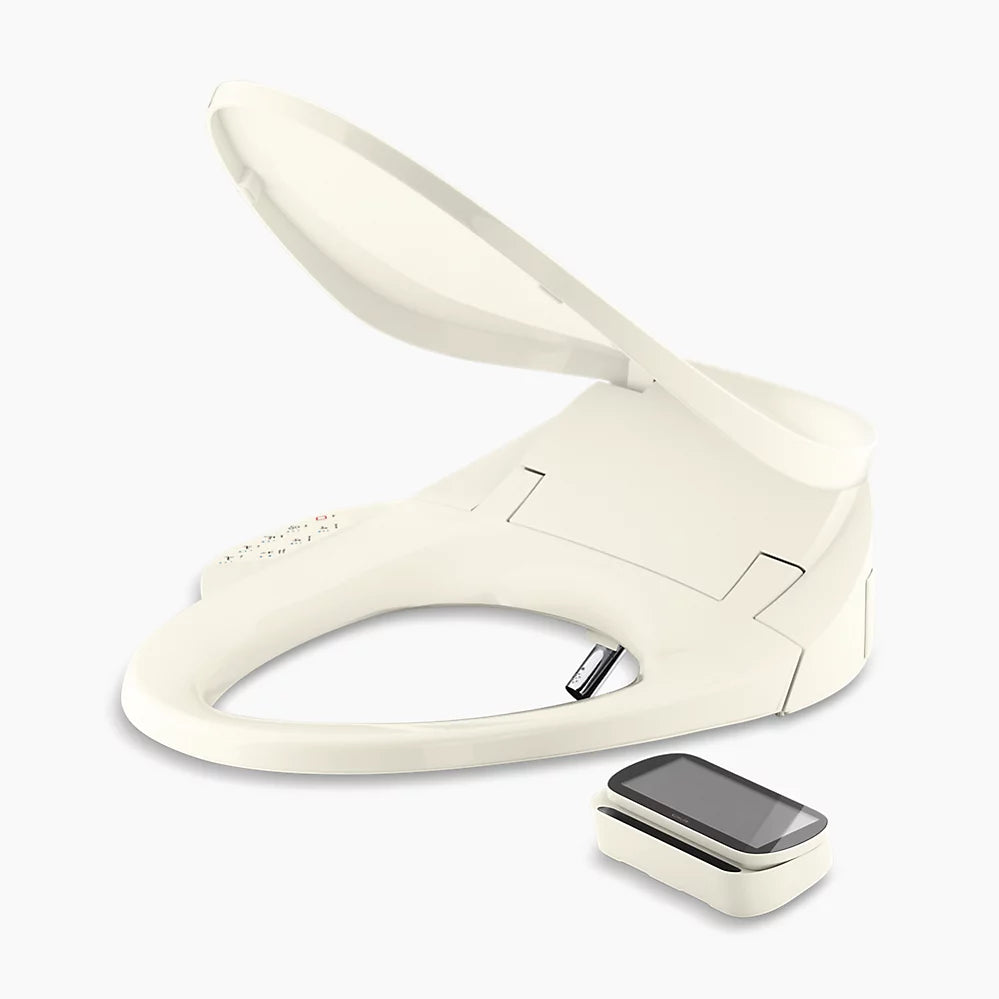 Kohler PureWash E750 Elongated bidet toilet seat with remote control K-4108-96 - Plumbing Market