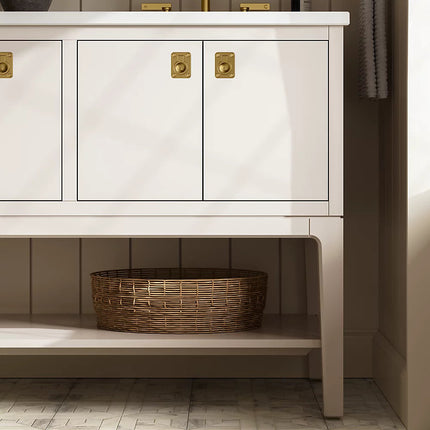 Kohler Seagrove by Studio McGee 48" bathroom vanity cabinet with sink and quartz top K-35027-LWG - Plumbing Market