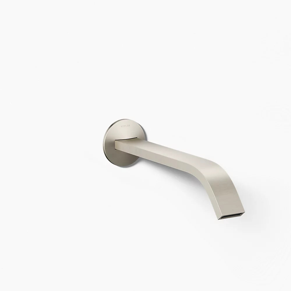 Kohler Components Wall-mount bathroom sink faucet spout with Ribbon design, 1.2 gpm K-T23888-BN - Plumbing Market