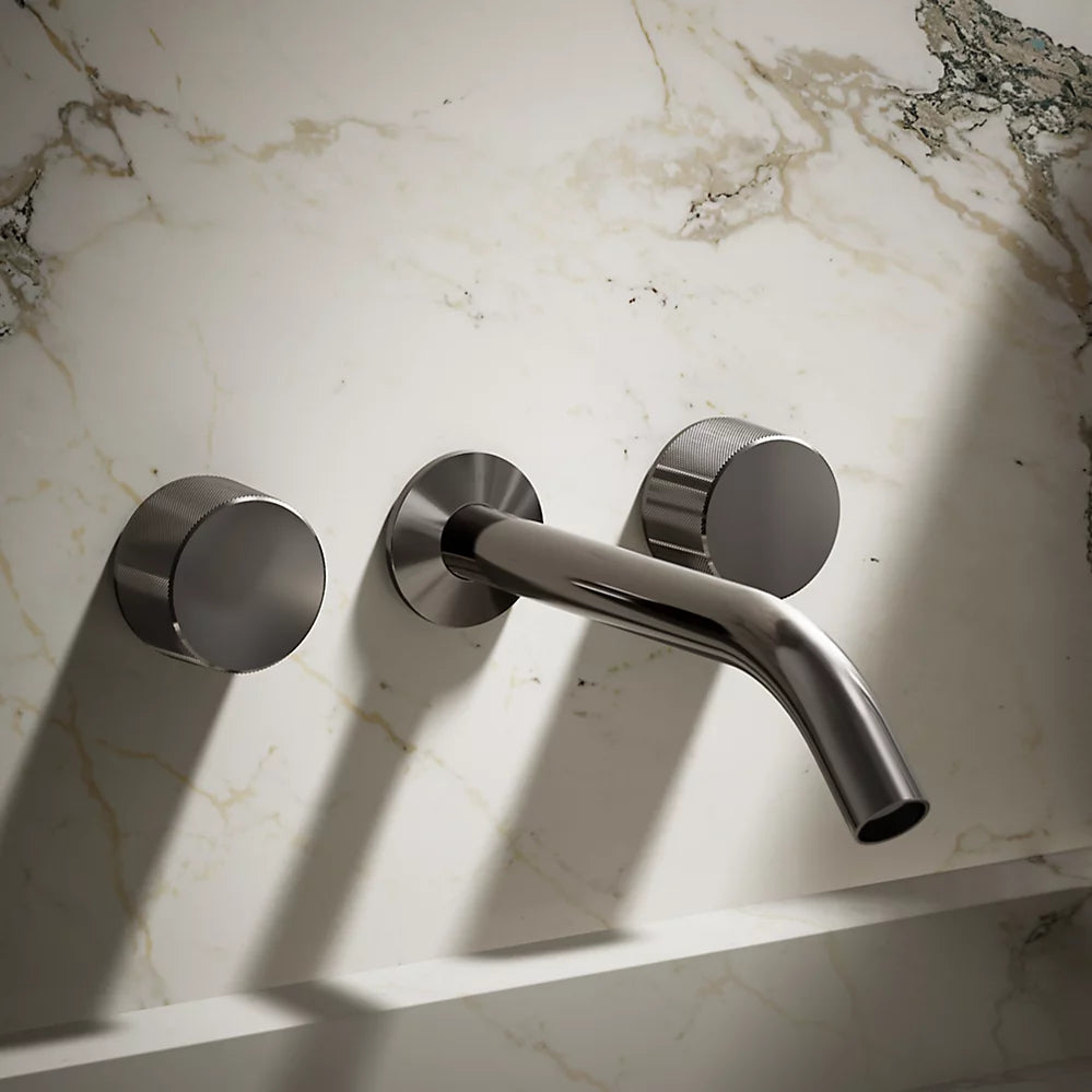 Kohler Components Wall-mount bathroom sink faucet Oyl handle trim K-T77981-8-TT - Plumbing Market