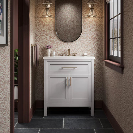 Kohler Hadron 30" bathroom vanity cabinet with sink and quartz top K-39604-ASB-AGA - Plumbing Market