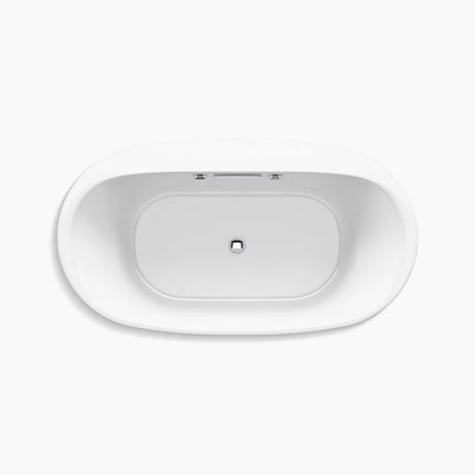 Kohler Underscore 66" x 36" drop-in Heated BubbleMassage air bath with Bask heated surface K-5716-GHW-0 - Plumbing Market