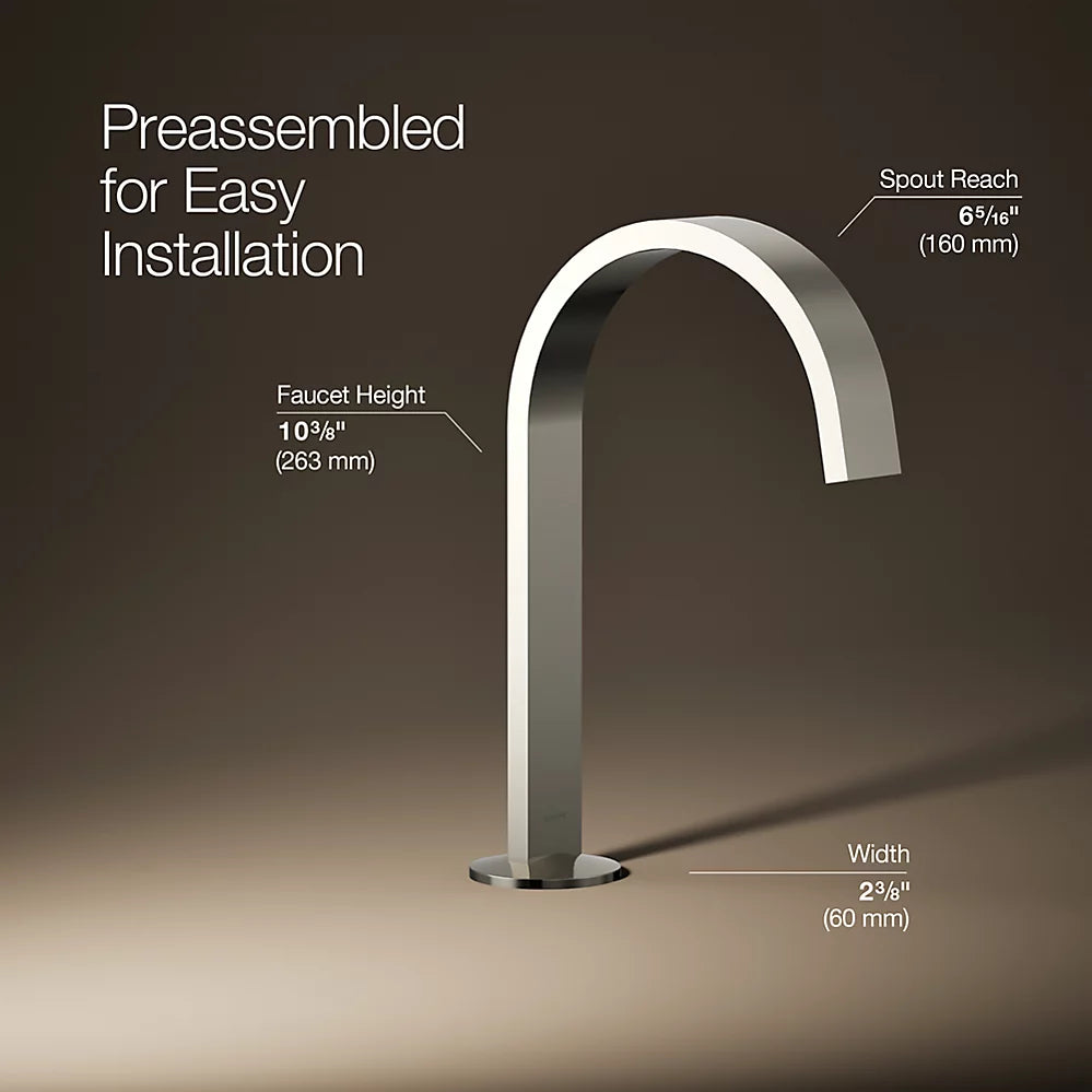 Kohler Components Bathroom sink faucet spout with Ribbon design, 1.2 gpm K-77968-SN - Plumbing Market