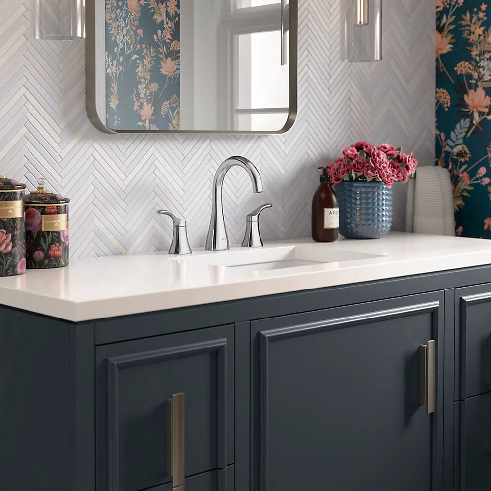 Kohler Simplice Widespread bathroom sink faucet, 1.2 gpm K-27390-4-BL - Plumbing Market