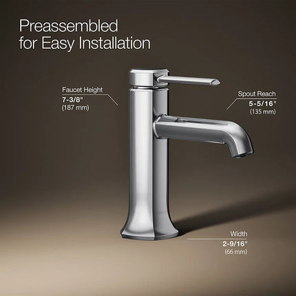 Kohler Occasion Single-handle bathroom sink faucet, 0.5 gpm K-27000-4N-CP - Plumbing Market