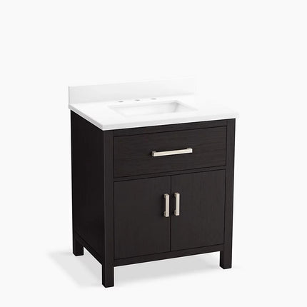 Kohler Kresla 30" bathroom vanity cabinet with sink and quartz top K-40638-BD1-BWK - Plumbing Market