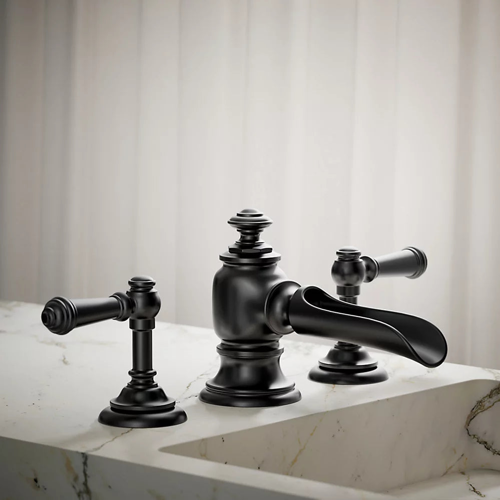 Kohler Artifacts with Flume design Bathroom sink faucet spout with Flume design, 1.2 gpm K-72761-BL - Plumbing Market