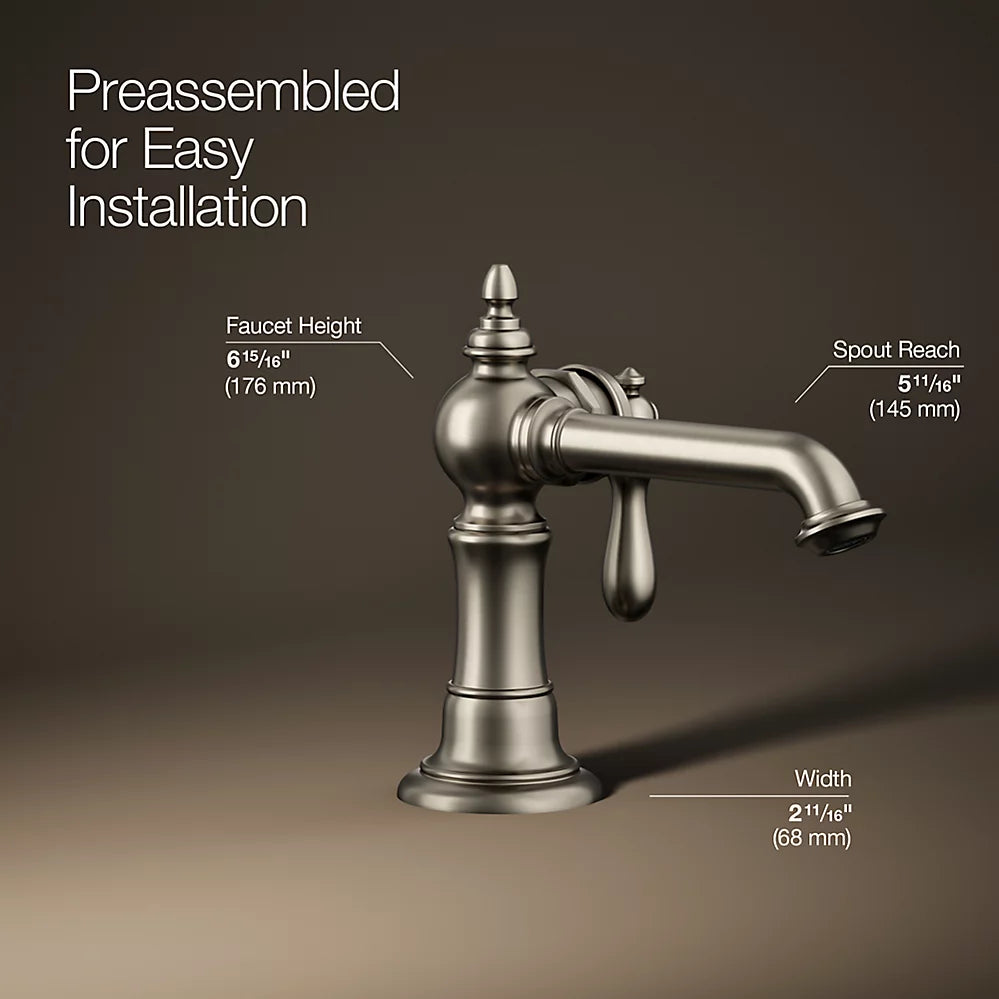 Kohler Artifacts Single-handle bathroom sink faucet, 1.2 gpm K-72762-9M-BN - Plumbing Market