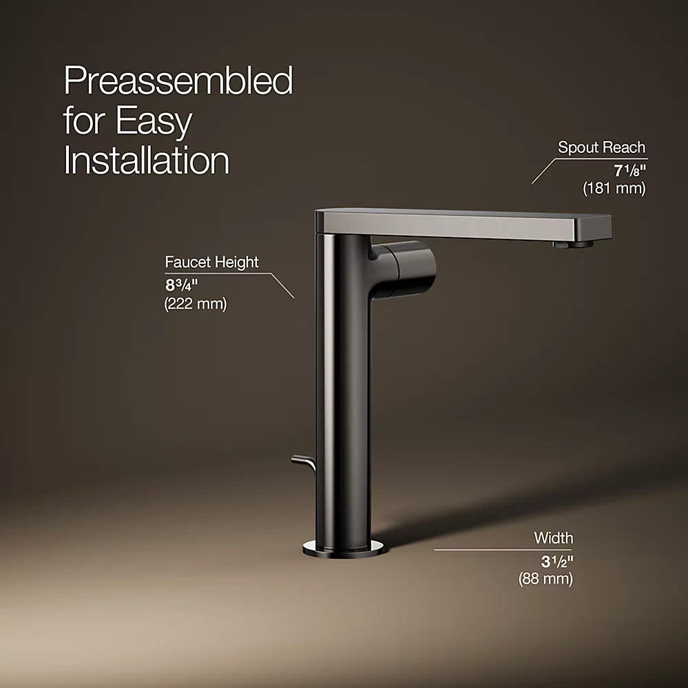 Kohler Composed Tall single-handle bathroom sink faucet with Cylindrical handle, 1.2 gpm K-73159-7-TT - Plumbing Market