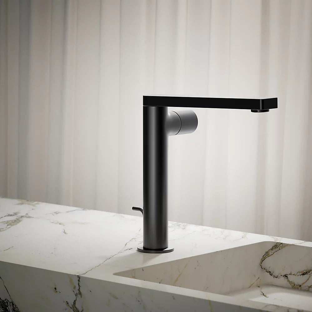 Kohler Composed Tall single-handle bathroom sink faucet with Cylindrical handle, 1.2 gpm K-73159-7-BL - Plumbing Market