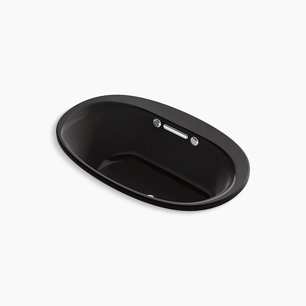 Kohler Underscore 59-3/4" x 35-3/4" drop-in Heated BubbleMassage air bath with Bask heated surface K-5714-GHW-7 - Plumbing Market