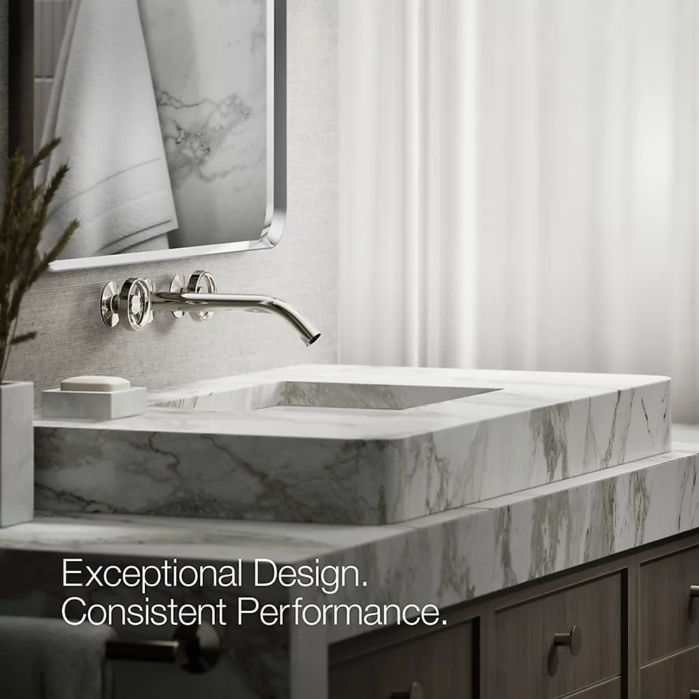 Kohler Components Wall-mount bathroom sink faucet Industrial handle trim K-T77981-9-SN - Plumbing Market