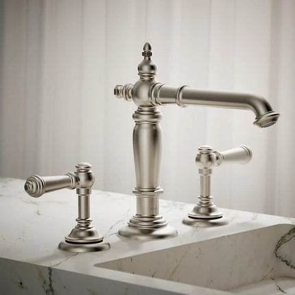 Kohler Artifacts Bathroom sink faucet spout with Column design, 1.2 gpm K-72760-BN - Plumbing Market