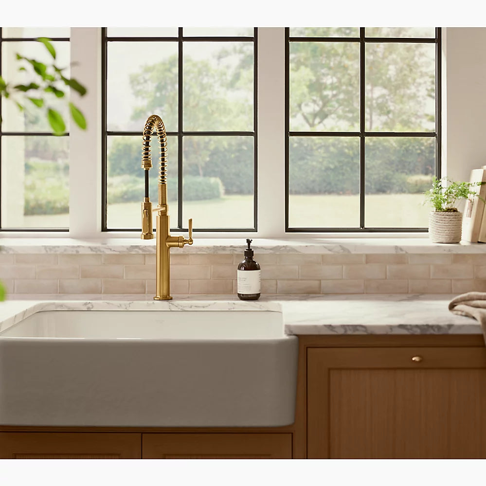 Kohler Edalyn by Studio McGee Semi-professional kitchen sink faucet with two-function sprayhead K-28360-SN - Plumbing Market