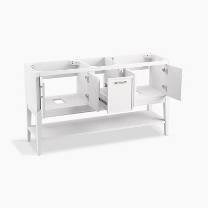 Kohler Winnow 60" bathroom vanity cabinet with sinks and quartz top K-33581-ASB-0 - Plumbing Market
