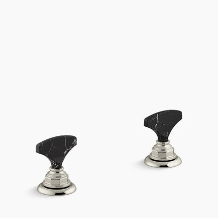 Kohler Artifacts Nero Marquina T-handle bathroom sink faucet handles K-98068-6NRO-SN - Plumbing Market