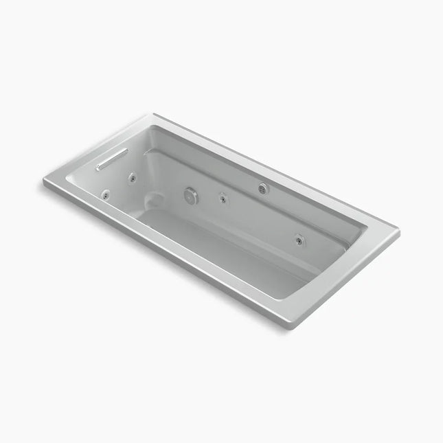 Kohler Archer 66" x 32" drop-in Heated BubbleMassage air bath with whirlpool K-1949-XHGH-95 - Plumbing Market