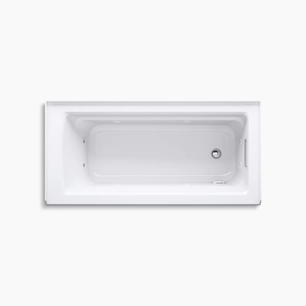 Kohler Archer 66" x 32" alcove whirlpool, right drain K-1949-RA-0 - Plumbing Market