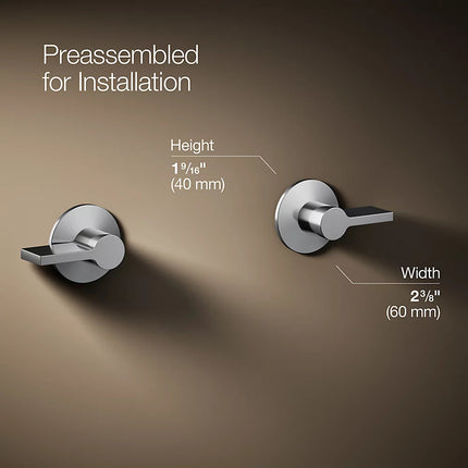 Kohler Components Wall-mount bathroom sink faucet Lever handle trim K-T77981-4-CP - Plumbing Market