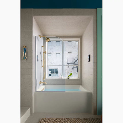 Kohler Underscore 60" x 32" alcove bath with integral apron, integral flange, and left-hand drain K-20202-LA-0 - Plumbing Market