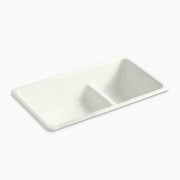 Kohler Iron/Tones Smart Divide 33" top-/undermount double-bowl kitchen sink K-6625-NY - Plumbing Market