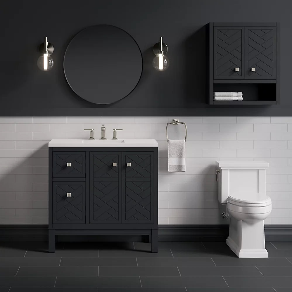 Kohler Beauxline 24" x 28" wall cabinet K-33533-ASB-1WX - Plumbing Market