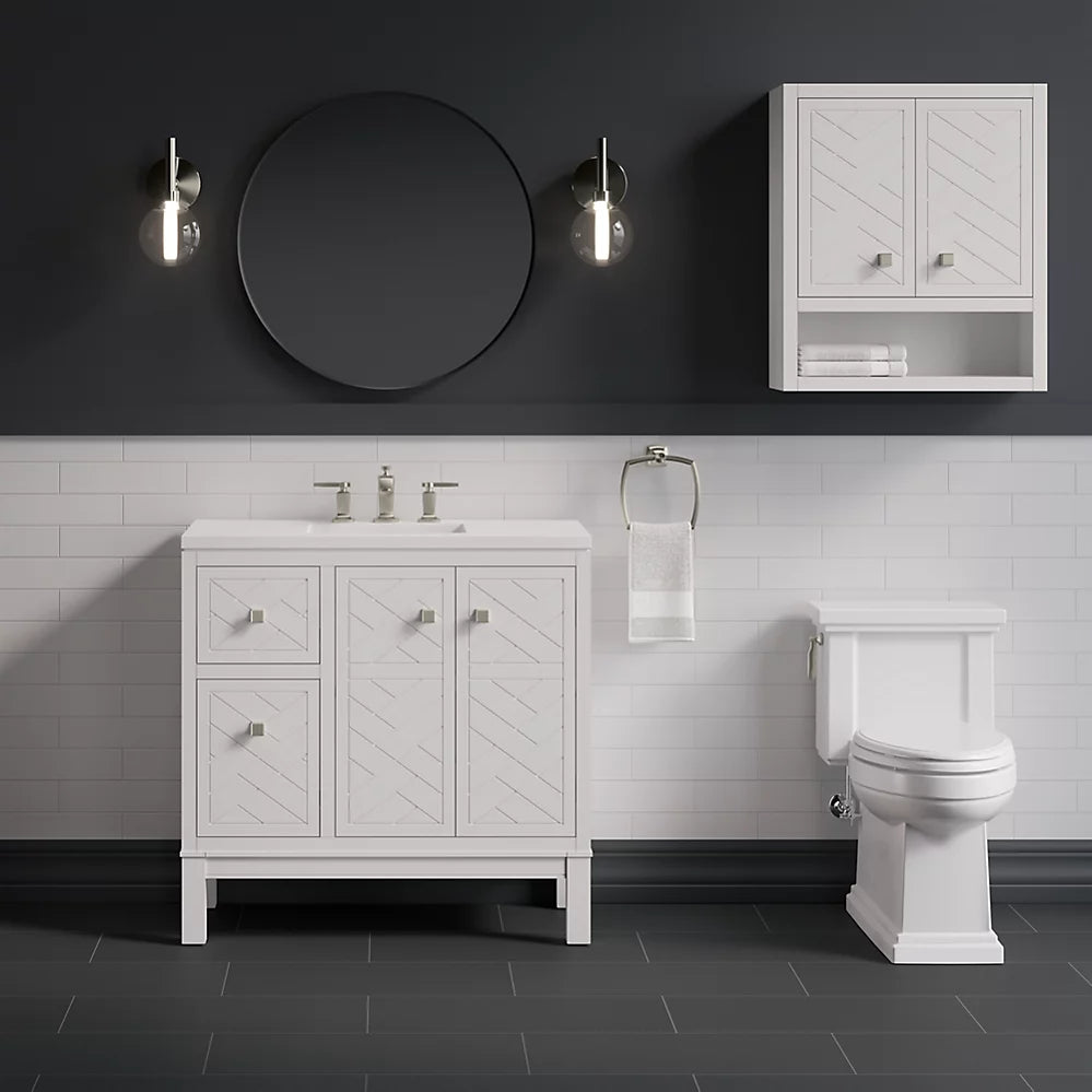 Kohler Beauxline 24" x 28" wall cabinet K-33533-ASB-1WX - Plumbing Market