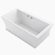 Kohler Stargaze 72" x 36-1/4" freestanding bath with Bask heated surface and fluted shroud K-6367-W1-0 - Plumbing Market