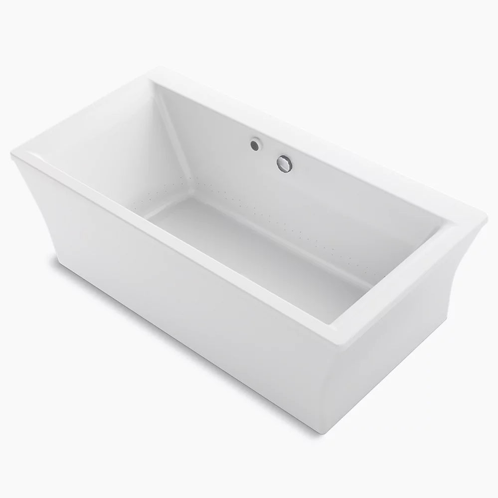 Kohler Stargaze 72" x 36-1/4" freestanding bath with Bask heated surface and fluted shroud K-6367-W1-0 - Plumbing Market