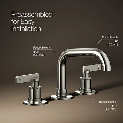 Kohler Castia by Studio McGee Widespread bathroom sink faucet, 0.5 gpm K-35908-4N-SN - Plumbing Market