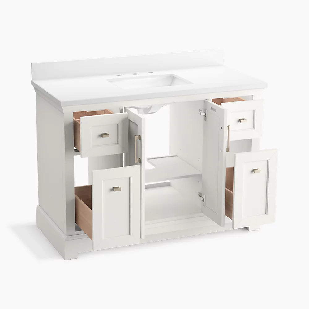 Kohler Charlemont 48" bathroom vanity cabinet with sink and quartz top K-29262-BD1-0 - Plumbing Market