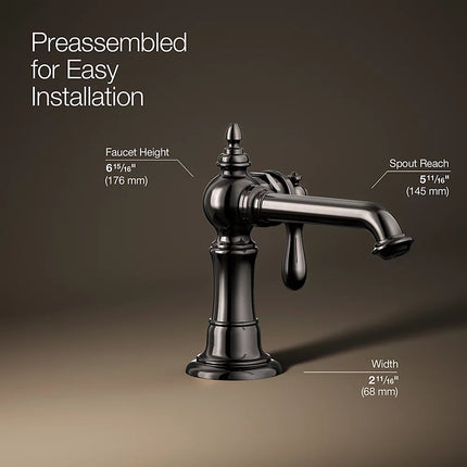 Kohler Artifacts Single-handle bathroom sink faucet, 1.2 gpm K-72762-9M-TT - Plumbing Market