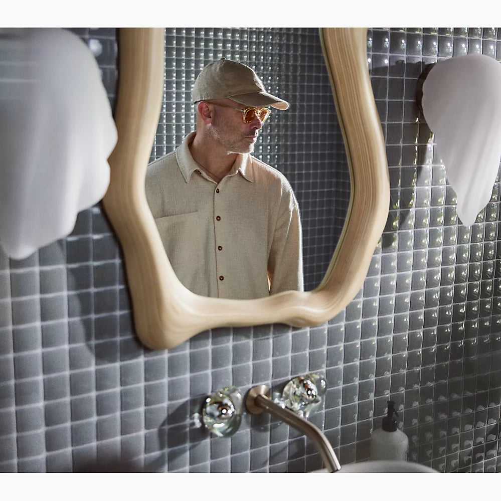 Kohler Landshapes by Daniel Arsham Wall-mount bathroom sink faucet handle trim K-T77981-CLG-BN - Plumbing Market