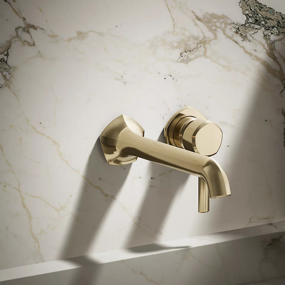 Kohler Occasion Wall-mount bathroom sink faucet spout with Straight design, 1.2 gpm K-T27011-ND-AF - Plumbing Market