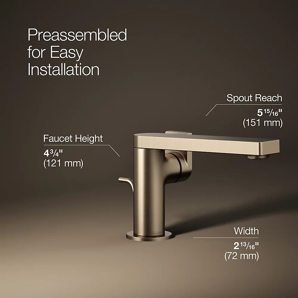 Kohler Composed Single-handle bathroom sink faucet with Lever handle, 1.2 gpm K-73167-4-BV - Plumbing Market