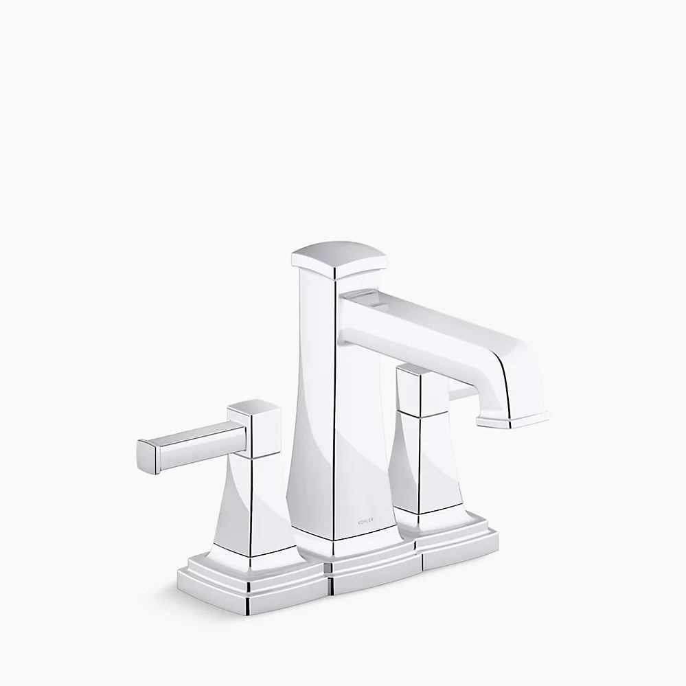 Kohler Riff Centerset bathroom sink faucet, 0.5 gpm K-27398-4N-CP - Plumbing Market