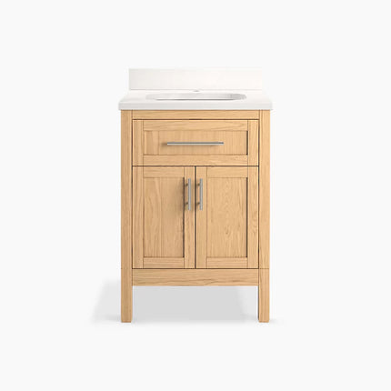 Kohler Hadron 24" bathroom vanity cabinet with sink and quartz top K-39603-ASB-WEK - Plumbing Market