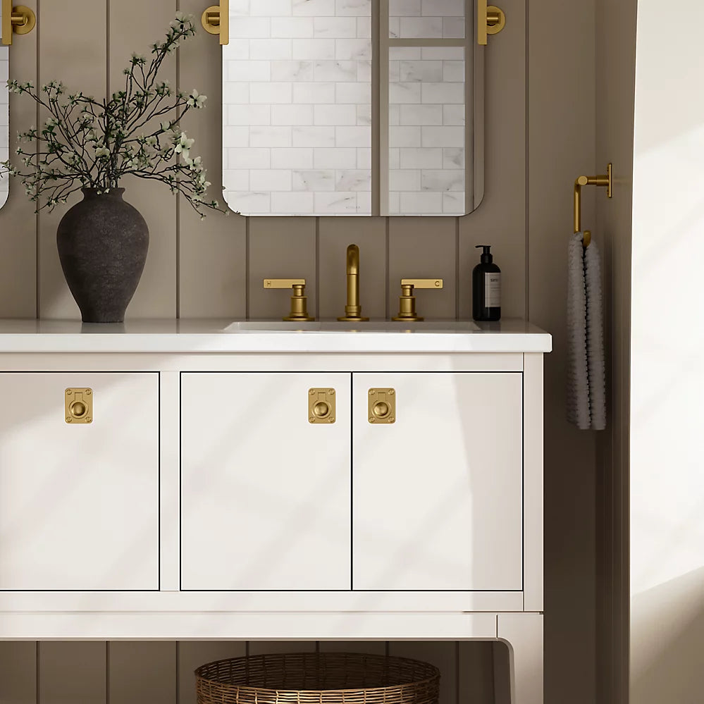 Kohler Seagrove by Studio McGee 48" bathroom vanity cabinet with sink and quartz top K-35027-LWG - Plumbing Market