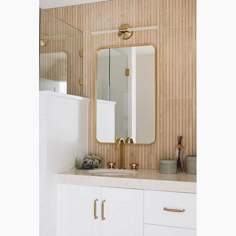 Kohler Essential 22" x 34" rectangular framed mirror K-26052-BNL - Plumbing Market