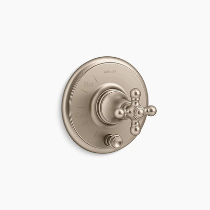 Kohler Artifactsrite-Temp Vlv Trm W/Div,Cross T72768-3-BV - Plumbing Market