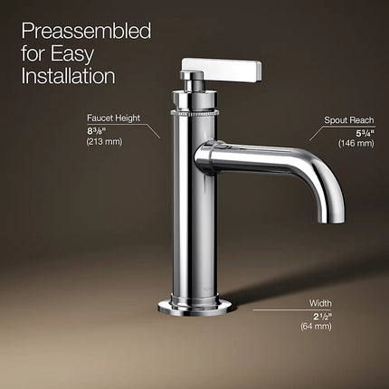 Kohler Castia by Studio McGee Single-handle bathroom sink faucet, 0.5 gpm K-35907-4N-CP - Plumbing Market