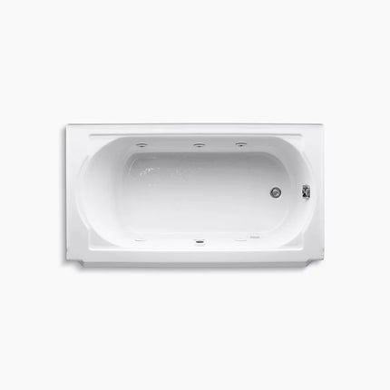 Kohler Memoirs 60" x 33-3/4" alcove heated whirlpool, right drain K-724-H2-0 - Plumbing Market