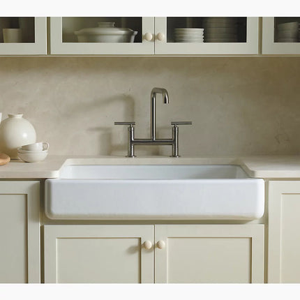 Kohler Whitehaven 35-1/2" undermount single-bowl farmhouse kitchen sink K-6488-TRF - Plumbing Market