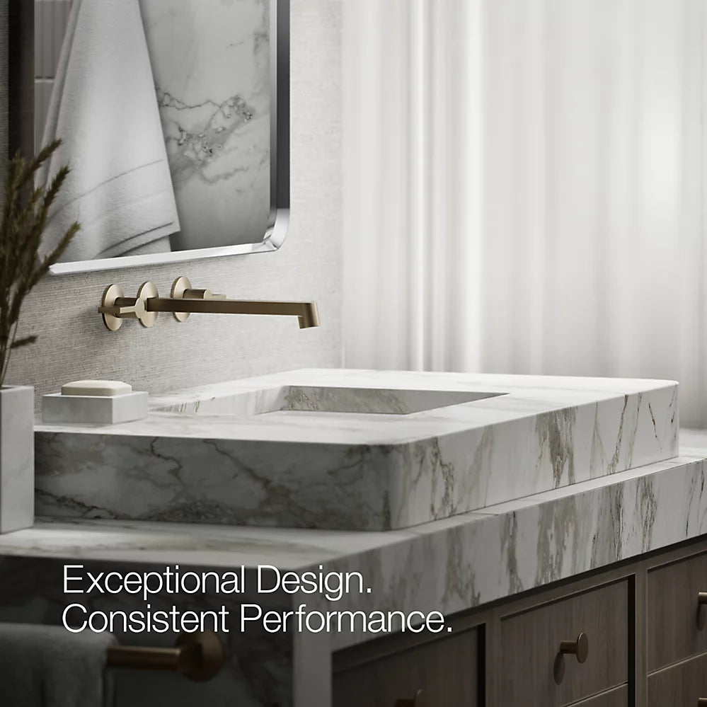 Kohler Components Wall-mount bathroom sink faucet spout with Row design, 1.2 gpm K-T23889-BV - Plumbing Market