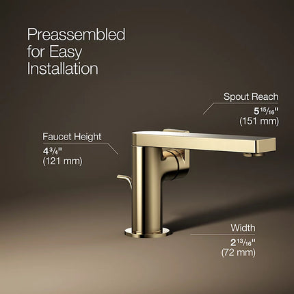 Kohler Composed Single-handle bathroom sink faucet with Lever handle, 1.2 gpm K-73167-4-AF - Plumbing Market