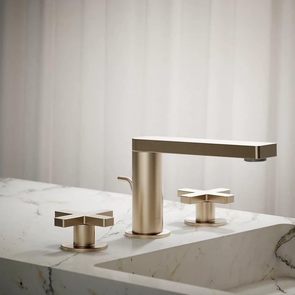 Kohler Composed Widespread bathroom sink faucet with Cross handles, 1.2 gpm K-73060-3-BV - Plumbing Market