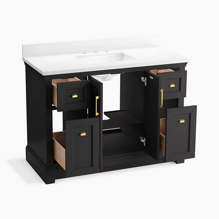 Kohler Charlemont 48" bathroom vanity cabinet with sink and quartz top K-29262-BD1-DWG - Plumbing Market