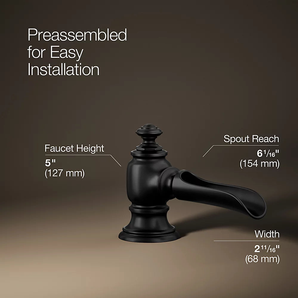 Kohler Artifacts with Flume design Bathroom sink faucet spout with Flume design, 1.2 gpm K-72761-BL - Plumbing Market